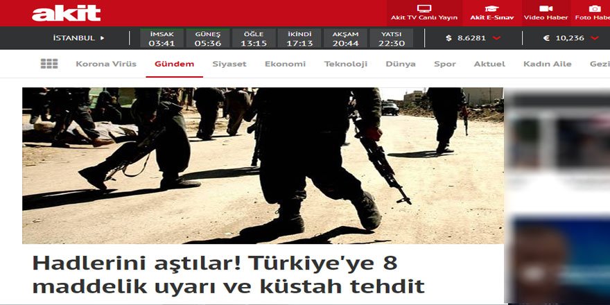 Akit Gazetesi'ne göre “Ülkede NATO kuvveti istemiyoruz” açıklaması küstahlık!