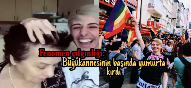 Fenomen çılgınlığı: Büyükannesinin başında yumurta kırdı (Video Haber)