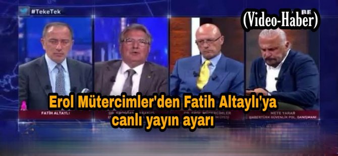 Erol Mütercimler'den Fatih Altaylı'ya canlı yayın ayarı