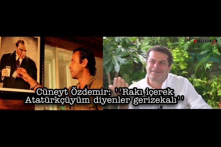 Cüneyt Özdemir: Rakı içerek Atatürkçüyüm diyenler gerizekalı