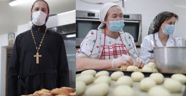 Rus Ortodokslar Azerbaycan ordusuna destek için Kilise'de yiyecek hazırlıyor