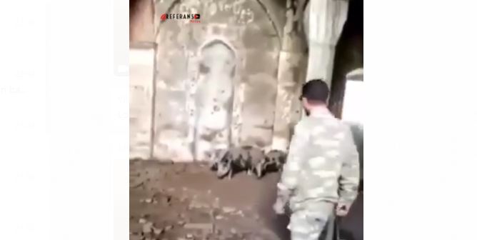 Ermeni işgalciler Zengilan'da camiyi domuz ahırına çevirdi (Video Haber)