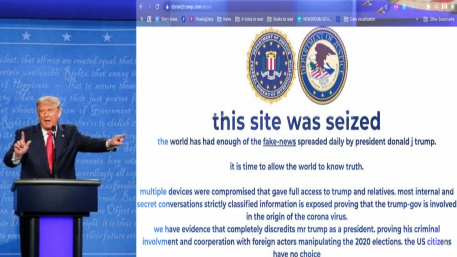 ABD Başkanı Trump’ın web sitesi hacklendi!