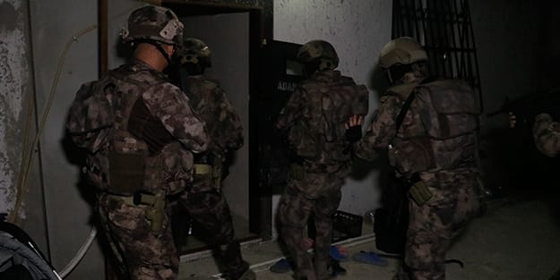 Adana'da terör örgütü PKK ile işbirliği halinde olan kişilere yönelik operasyon
