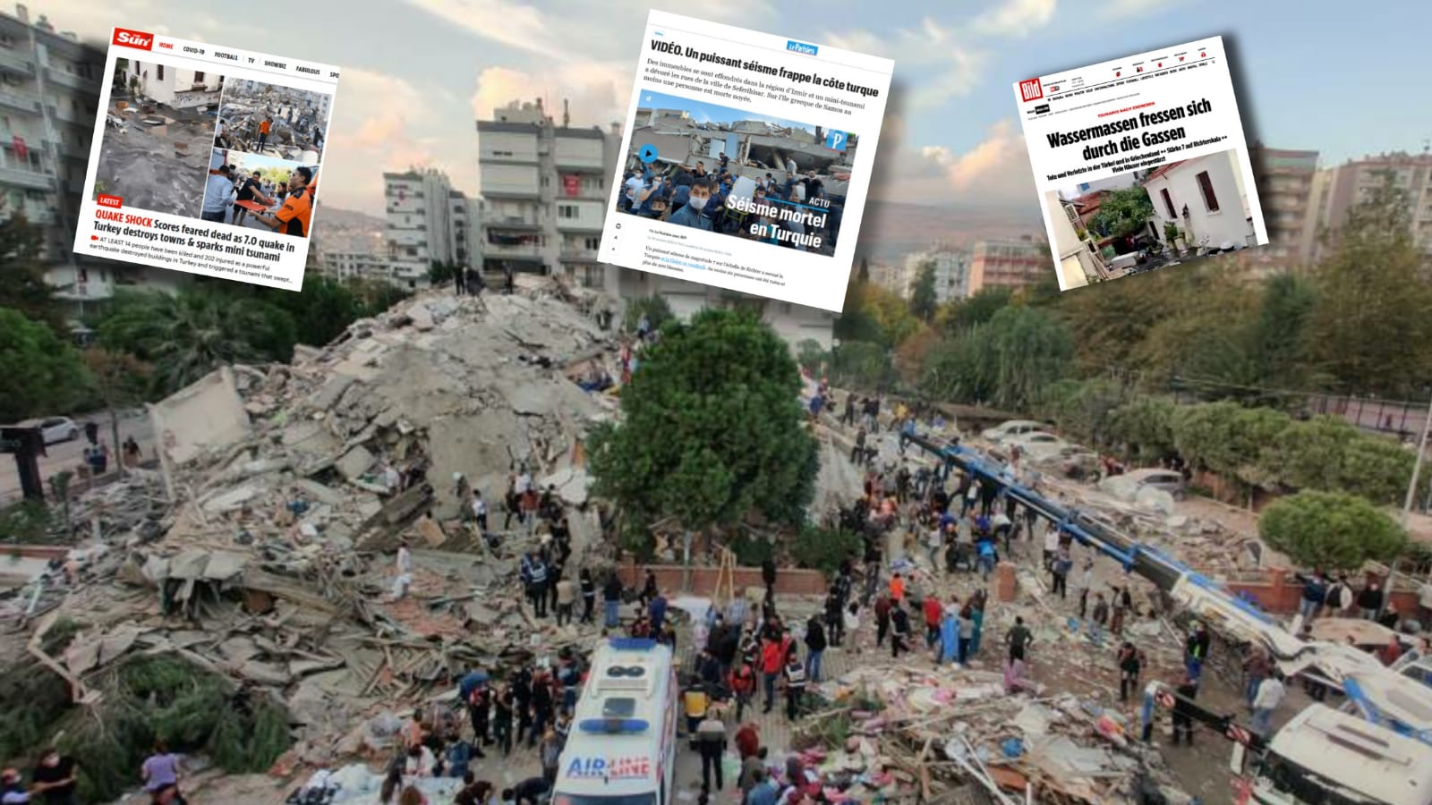 Dünya basınında İzmir depremi geniş yer buldu