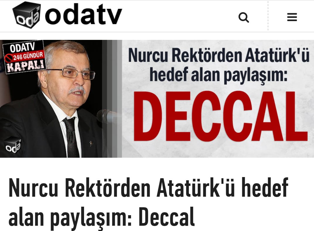 ODA TV üniversite rektörüne ''Atatürk Deccal'' dedirtti