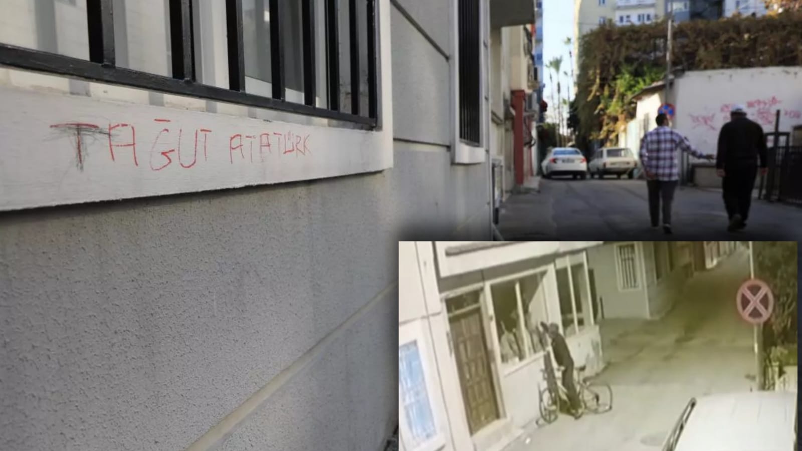 Antalya'da duvarlara ''Atatürk Tağut'' yazan şahıs hakaretten gözaltına alındı (video Haber)