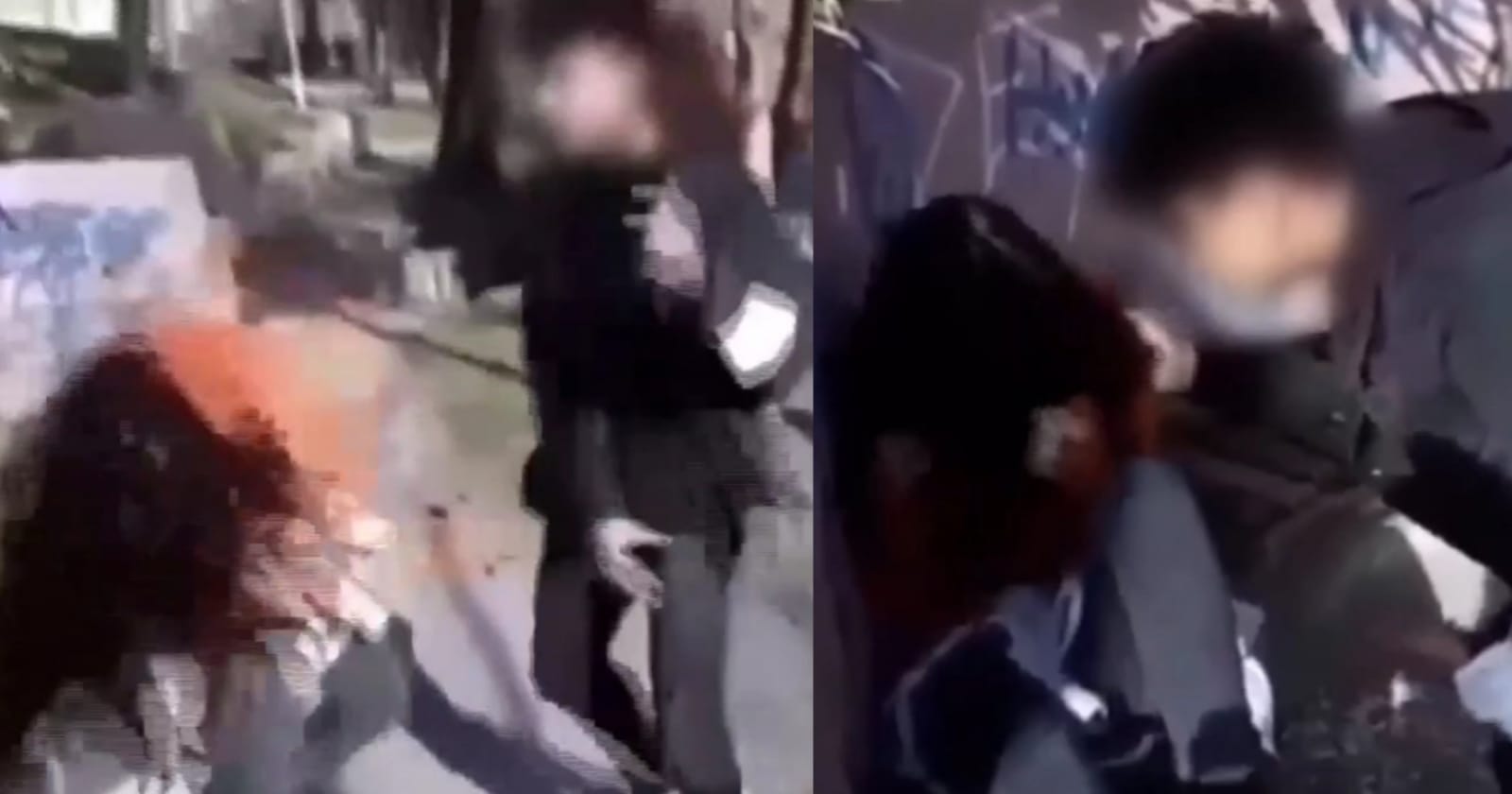 Ergen vandal sokak ortasında kız arkadaşını dövüp kameraya kaydettirdi (Video Haber)