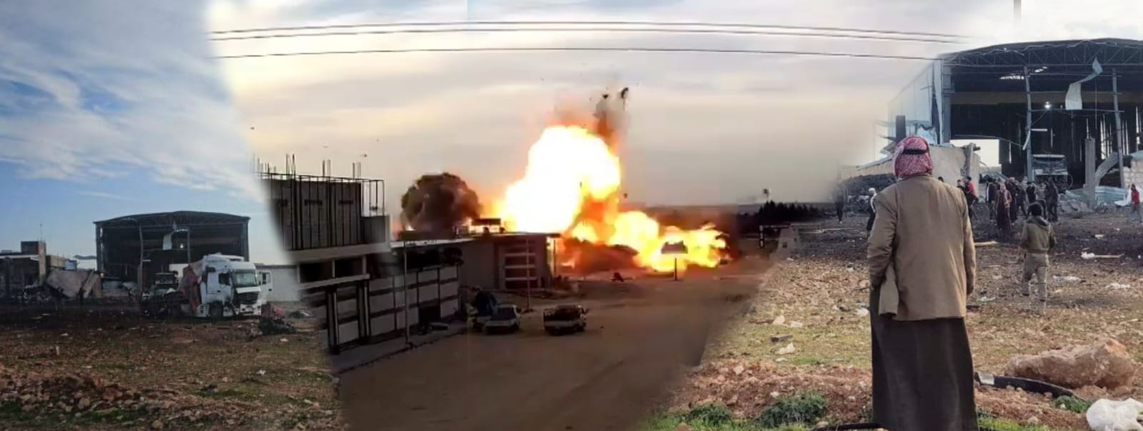 El Bab'ta korkunç patlama: 1 kişi öldü 2'si Türk TIR şoförü 4 kişi yaralandı (Video)