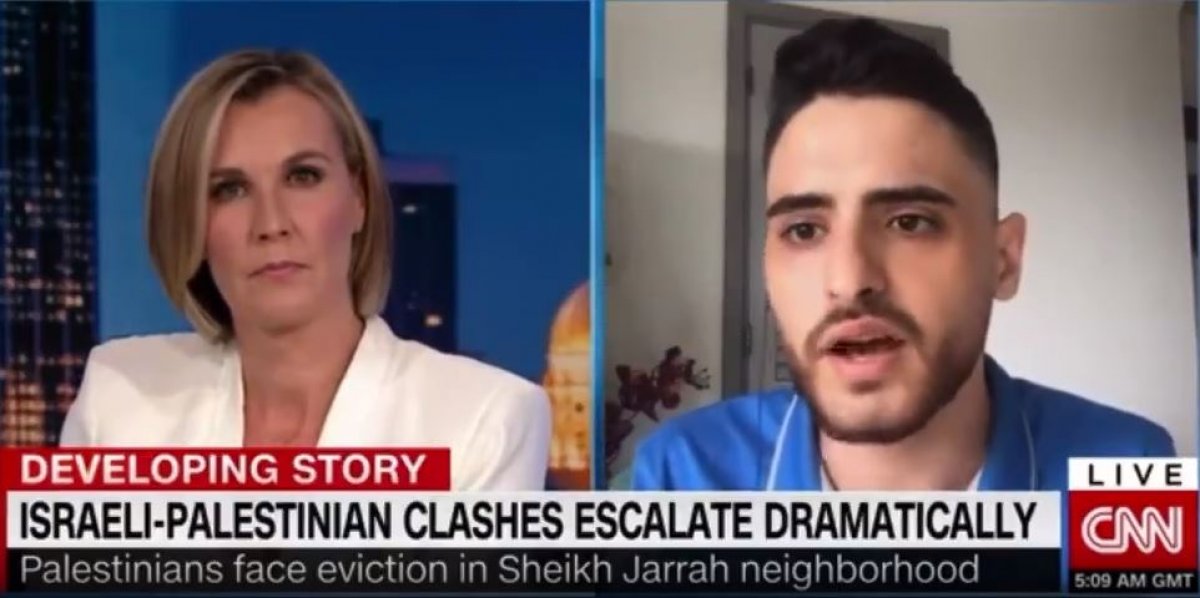 Filistinlileri suçlu göstermeye çalışan CNN spikerine Filistinli yazardan tokat gibi cevap