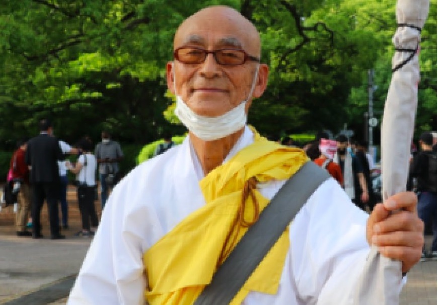 Japonya'daki Budist rahipten Filistin'e destek