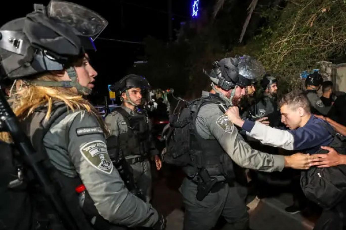 İsrail polisi, Şeyh Cerrah Mahallesi'ndeki Filistinlilere yine saldırdı