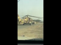 Hafter'den ele geçirilen helikopteri pikapla çektiler