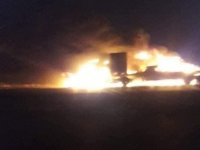 Irak'ta ABD konvoyu vuruldu 4 araç yandı