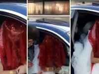 Konya’da biten düğün sonrası arabasından inmeyen gelin olay çıkardı