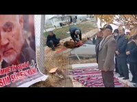 Kahramanmaraş'ta İran yanlısı bir grup Kasım Süleymani posteri önünde intikam yemini etti