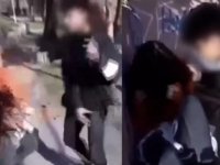 Ergen vandal sokak ortasında kız arkadaşını dövüp kameraya kaydettirdi (Video Haber)