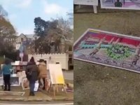 Boğaziçi Üniversitesi'nde benzersiz tahrik: Kabe resminin üzerine LGBT amblemi yerleştirdiler