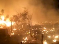 Cammu Keşmir'de Arakanlı mülteci kampında yangın: 20 baraka yandı